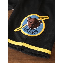 [Sporty] Men's #12 Black Baseball Jersey with Yellow Embroidery - V-Neck, Short Sleeve, Button-Up Shirt, Comfortable Polyester Fabric, Ideal for Training and Games