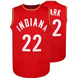 Men'S #22 Indiana Red Basketball Jersey, Sleeveless Polyester Tank Top, Classic Stitched Sports Shirt, Breathable Microfiber, Round Neck, Perfect for Basketball Fans, Casual & Outdoor Activities