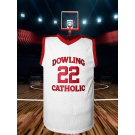 Stitched #22 White Basketball Sports Jersey, Sleeveless Basketball Jersey, Polyester Basketball Shirt Classic Tank Top - Gift for Basketball Fans