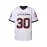 Men's #30 Embroidered Football Jersey - Breathable White Sports Shirt with V-Neck, Striped Sleeves for Outdoor Activities & Parties, Sizes S-XXXL, Outdoor Party Attire|Striped Sports Shirt|Polyester Fiber Jersey, Football Accessories