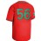 Men's #56 Red Embroidered Baseball Jersey - V-Neck, Short Sleeve, Polyester Sports Shirt for All Seasons