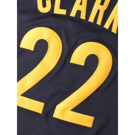 1pc Indiana #22 Men'S Polyester Basketball Jersey - Embroidered Sports Tank Top, Loose Fit, Round Neck, Breathable Mesh for All Seasons, Casual & Party Wear, Outdoor & Street Style
