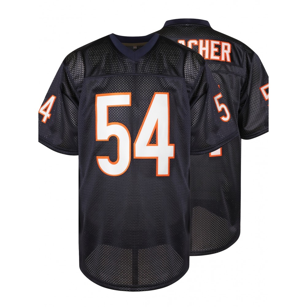 54 Navy Blue Embroidered Football Jersey with Orange Accents - Breathable Polyester V-Neck Loose Fit Sports Shirt for Men, Outdoor Activities, Parties & All Seasons, Sizes S-XXXL, Party Sports Jersey | Sporty Vneck Jersey | Mesh Fabric Jersey