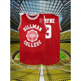 1pc Men'S Basketball Jersey #9 Wayne - Polyester Sports Tank Top with Embroidered Lettering, Breathable & Sweat-Wicking, Loose Fit for Casual & Team Sports, Crew Neck, Sizes S-XXXL