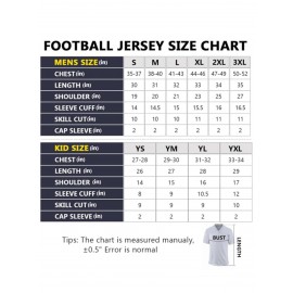 No.18 rugby shirt, sportswear men's jersey, V-neck short sleeved uniform American football shirt, suitable for party training and matches