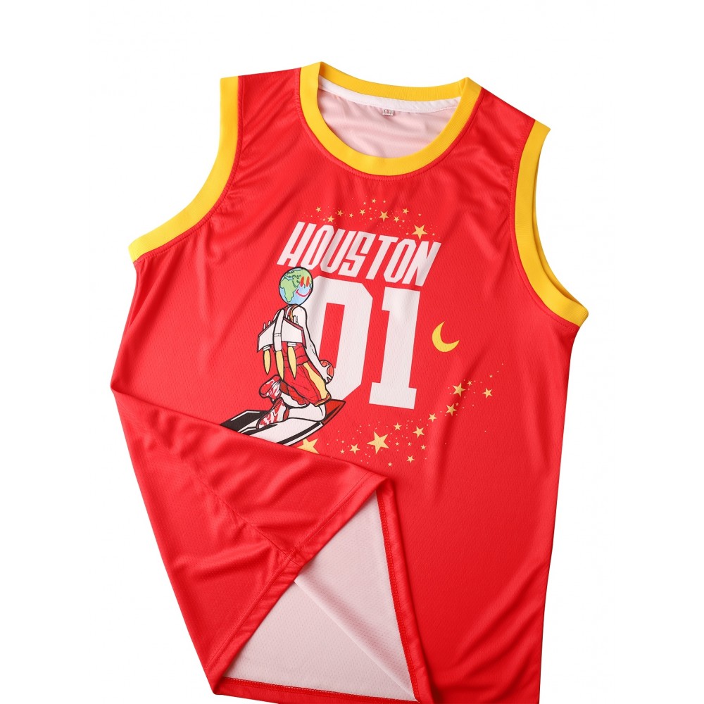 Men's #01 Retro Embroidered Basketball Jersey - Breathable, Sleeveless Sports Uniform for Training & Competition, Basketball Accessories, Basketball Accessories
