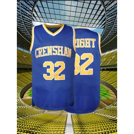 Men's #32 Blue Basketball Jersey - 