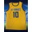 Men'S # 10 Yellow Basketball Robe -100% Polyester Embroidered Round Neck Sportswear, Made Of Slightly Elastic Fabric, Suitable For Casual And Sportswear, Loose Fit, Suitable For Adults And Men - S-XXL