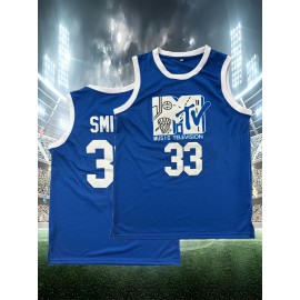 Men's #33 Basketball Jersey - V-Neck, Sleeveless Sports Shirt with 