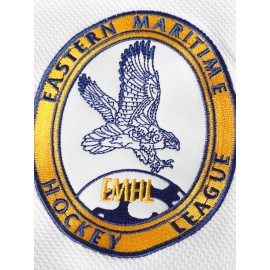 1pc Men'S Shamrocks #3 Ice Hockey Jersey - Embroidered V-Neck Long Sleeve Sports Top, Casual & Team Wear, Knit Polyester, Slight Stretch, Four Seasons, Adult - White with Vintage Color Block Design