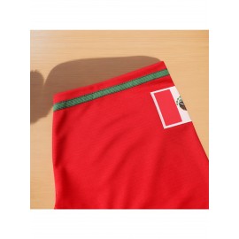 Men'S Polyester Baseball Jersey, Mexico-Themed Embroidered V-Neck, Slight Stretch Knit Fabric, Four Seasons Sports Shirt, for Casual, Training, Baseball, and Team Sports Events