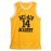Men's #14 Basketball Jersey, Yellow Retro Crew Neck Tank Top, Letters and Numbers Hand Embroidered Patchwork Breathable Sleeveless Shirt