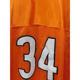Men'S #43 Orange Breathable Embroidered Football Jersey - Casual V-Neck Sports Shirt For Outdoor Activities & Parties, Sizes S-XXXL