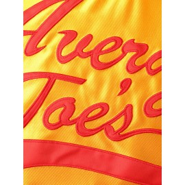 Men's & Women's 16 Embroidered American Football Jersey - Vibrant Yellow Moisture-Wicking Breathable V-Neck Loose Fit, 100% Polyester, Sizes S-XXXL for Sports, Casual & Outdoor Activities, Athletic Apparel | Embroidered Sports Top | Breathable Polyester