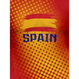 Women's Large Size Professional Sports Fabric Creative Pattern Print European National Team Soccer Jersey T-shirt, Soccer Jersey Flag Uniforms Shirts, Breathable And Lightweight, Moisture-Wicking, As Gifts For Sports Fans